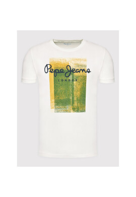 Pepe Jeans Тишърт Sawyer PM508542 Бял Regular Fit - Pepit.bg