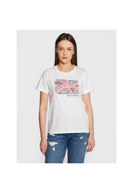 Pepe Jeans Тишърт Tara PL505343 Бял Regular Fit - Pepit.bg