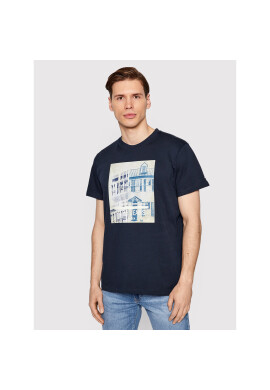 Pepe Jeans Тишърт Teller PM508377 Тъмносин Regular Fit - Pepit.bg