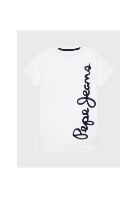 Pepe Jeans Тишърт Waldo S/S PB503533 Бял Regular Fit - Pepit.bg
