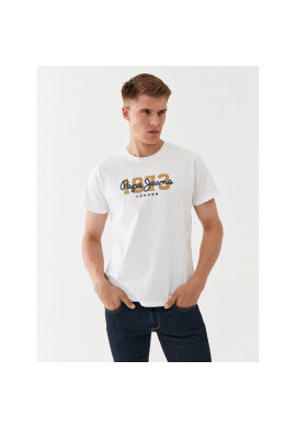 Pepe Jeans Тишърт Wolf PM508953 Бял Regular Fit - Pepit.bg