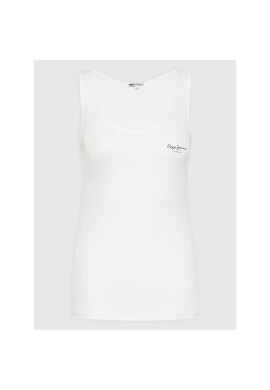 Pepe Jeans топ Duni PL505063 Бял Slim Fit - Pepit.bg