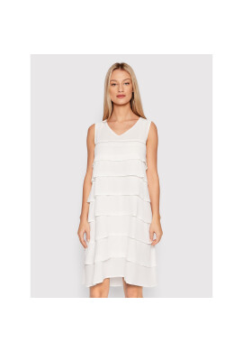 Peserico Коктейлна рокля E02315 Бял Regular Fit - Pepit.bg