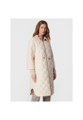 Peserico Пухено яке S23351 Екрю Regular Fit - Pepit.bg