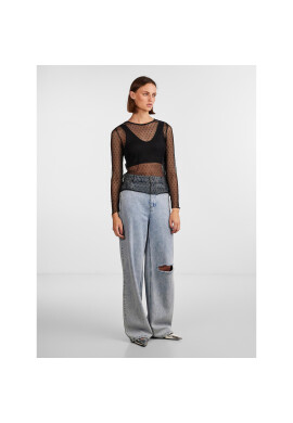 Pieces Блуза 17146722 Черен Slim Fit - Pepit.bg