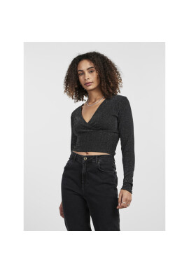 Pieces Блуза Lina 17129943 Черен Slim Fit - Pepit.bg