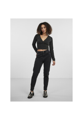 Pieces Блуза Lina 17129943 Черен Slim Fit - Pepit.bg