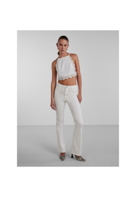 Pieces Дънки Peggy 17133449 Бял Slim Fit - Pepit.bg