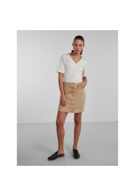 Pieces Дънкова пола 17126258 Бежов Regular Fit - Pepit.bg