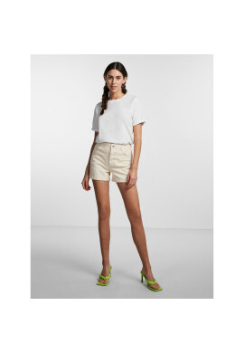Pieces Дънкови шорти 17134442 Екрю Regular Fit - Pepit.bg
