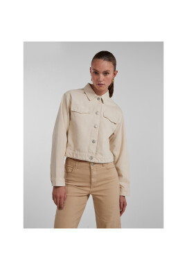 Pieces Дънково яке 17133488 Бежов Regular Fit - Pepit.bg