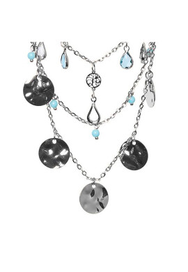 Pieces Колие Bysa 17135594 Сребрист - Pepit.bg