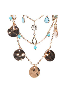 Pieces Колие Bysa 17135594 Златист - Pepit.bg