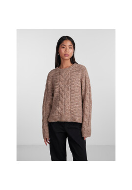 Pieces Пуловер 17140372 Кафяв Regular Fit - Pepit.bg