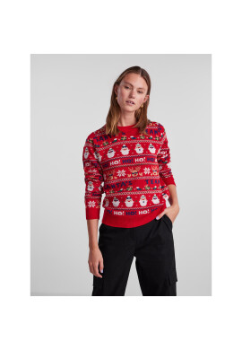 Pieces Пуловер Xmas 17130539 Червен Regular Fit - Pepit.bg
