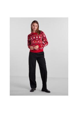 Pieces Пуловер Xmas 17130539 Червен Regular Fit - Pepit.bg