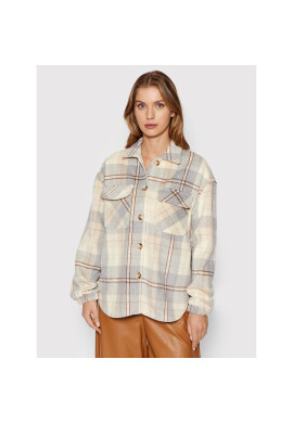 Pieces Риза Jeppi 17127551 Бежов Oversize - Pepit.bg