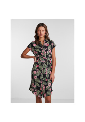 Pieces Рокля тип риза 17111420 Зелен Regular Fit - Pepit.bg