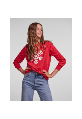 Pieces Суитшърт Merry 17130047 Червен Regular Fit - Pepit.bg