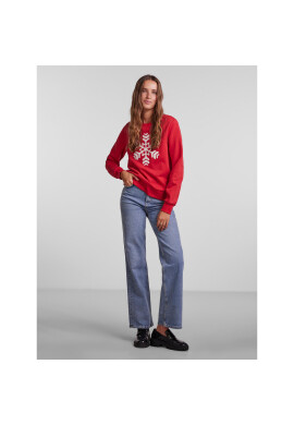 Pieces Суитшърт Merry 17130047 Червен Regular Fit - Pepit.bg