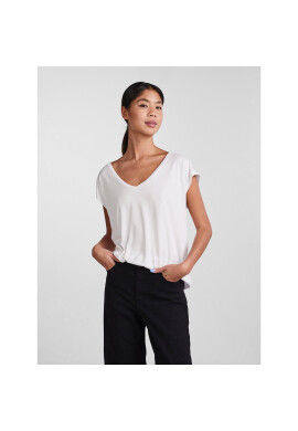Pieces Тишърт 17095260 Бял Regular Fit - Pepit.bg