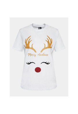 Pieces Тишърт 17121020 Бял Regular Fit - Pepit.bg