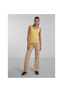 Pieces топ 17101438 Жълт Slim Fit - Pepit.bg