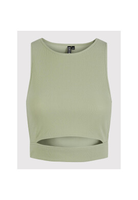 Pieces топ Sara 17126180 Зелен Slim Fit - Pepit.bg