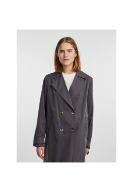 Pieces Тренч 17141582 Сив Loose Fit - Pepit.bg