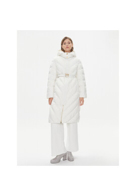 Pinko Пухено яке Computer 101601 A11M Бял Regular Fit - Pepit.bg