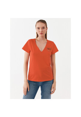 Pinko Тишърт 100372 A0MA Оранжев Regular Fit - Pepit.bg