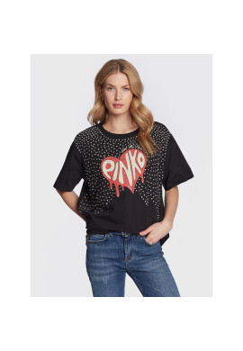 Pinko Тишърт Degno 101117 A0U4 Черен Oversize - Pepit.bg