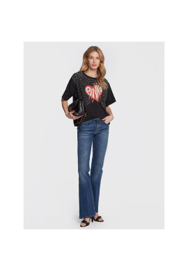 Pinko Тишърт Degno 101117 A0U4 Черен Oversize - Pepit.bg