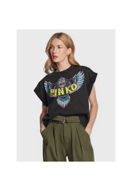 Pinko Тишърт Difensore 100738 A0OP Сив Regular Fit - Pepit.bg