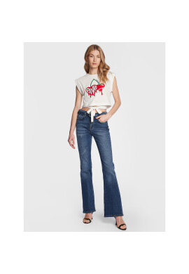 Pinko Тишърт Dolce 101123 A0U1 Бял Regular Fit - Pepit.bg