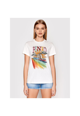 Pinko Тишърт Nure 1N13ER Y5QB Бял Regular Fit - Pepit.bg