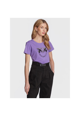 Pinko Тишърт Quentin 100535 A0MA Виолетов Regular Fit - Pepit.bg