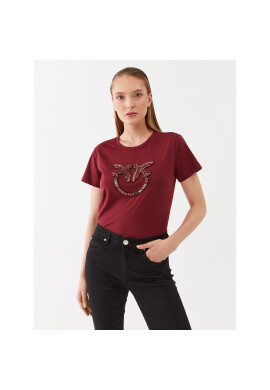 Pinko Тишърт Quentin 100535 A15D Бордо Regular Fit - Pepit.bg