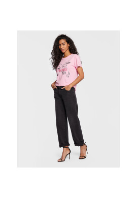 Pinko Тишърт Terrible 100611 A0TG Розов Regular Fit - Pepit.bg