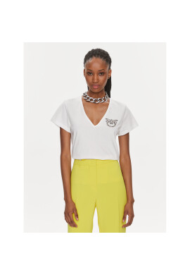 Pinko Тишърт Turbato 100372 A1R7 Бял Regular Fit - Pepit.bg