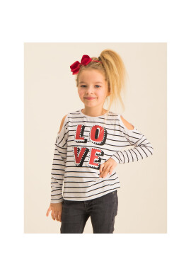 Primigi Блуза Black Love 43213531 Бял Regular Fit - Pepit.bg