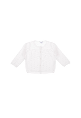 Primigi Кардиган Flower Fun 43146501 Бял Regular Fit - Pepit.bg