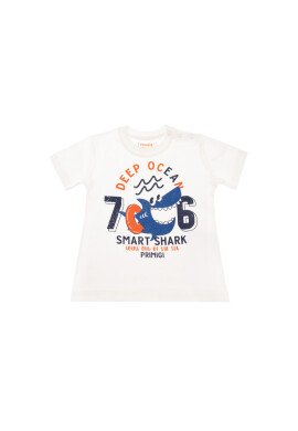 Primigi Тишърт Smart Shark 43221025 Бял Regular Fit - Pepit.bg