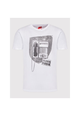 PROSTO. Тишърт KLASYK Callme 1061 Бял Regular Fit - Pepit.bg