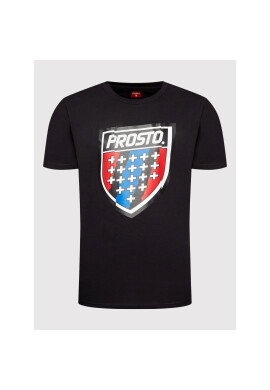 PROSTO. Тишърт KLASYK Tsunam 1032 Черен Regular Fit - Pepit.bg