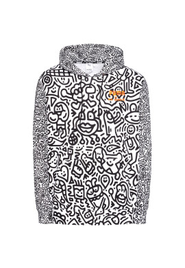 Puma Суитшърт MR DOODLE Aop 598640 Бял Regular Fit - Pepit.bg