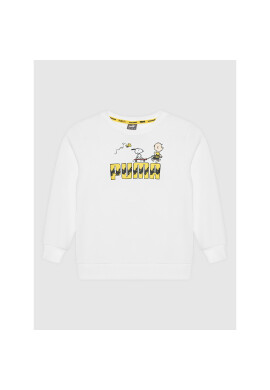 Puma Суитшърт PEANUTS Crew 599464 Бял Regular Fit - Pepit.bg
