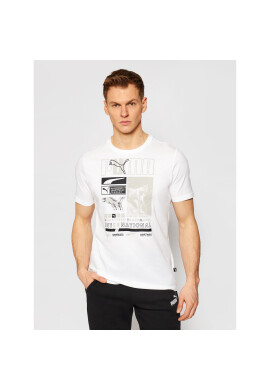 Puma Тишърт Box Tee 587765 Бял Regular Fit - Pepit.bg