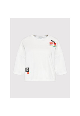 Puma Тишърт Brand Love 534350 Бял Oversize - Pepit.bg