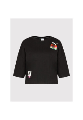 Puma Тишърт Brand Love 534350 Черен Oversize - Pepit.bg